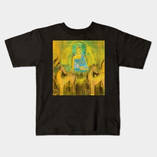 Ratnasambhava amongst horses Kids T-Shirt